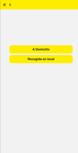 Selección de envío a domicilio o recogida en tienda