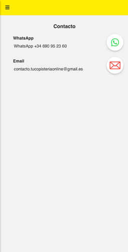 Contacto con Tu Copistería desde la app